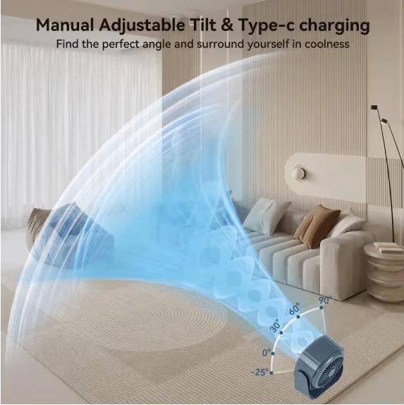 Bladeless Desk Fan with Digital Display